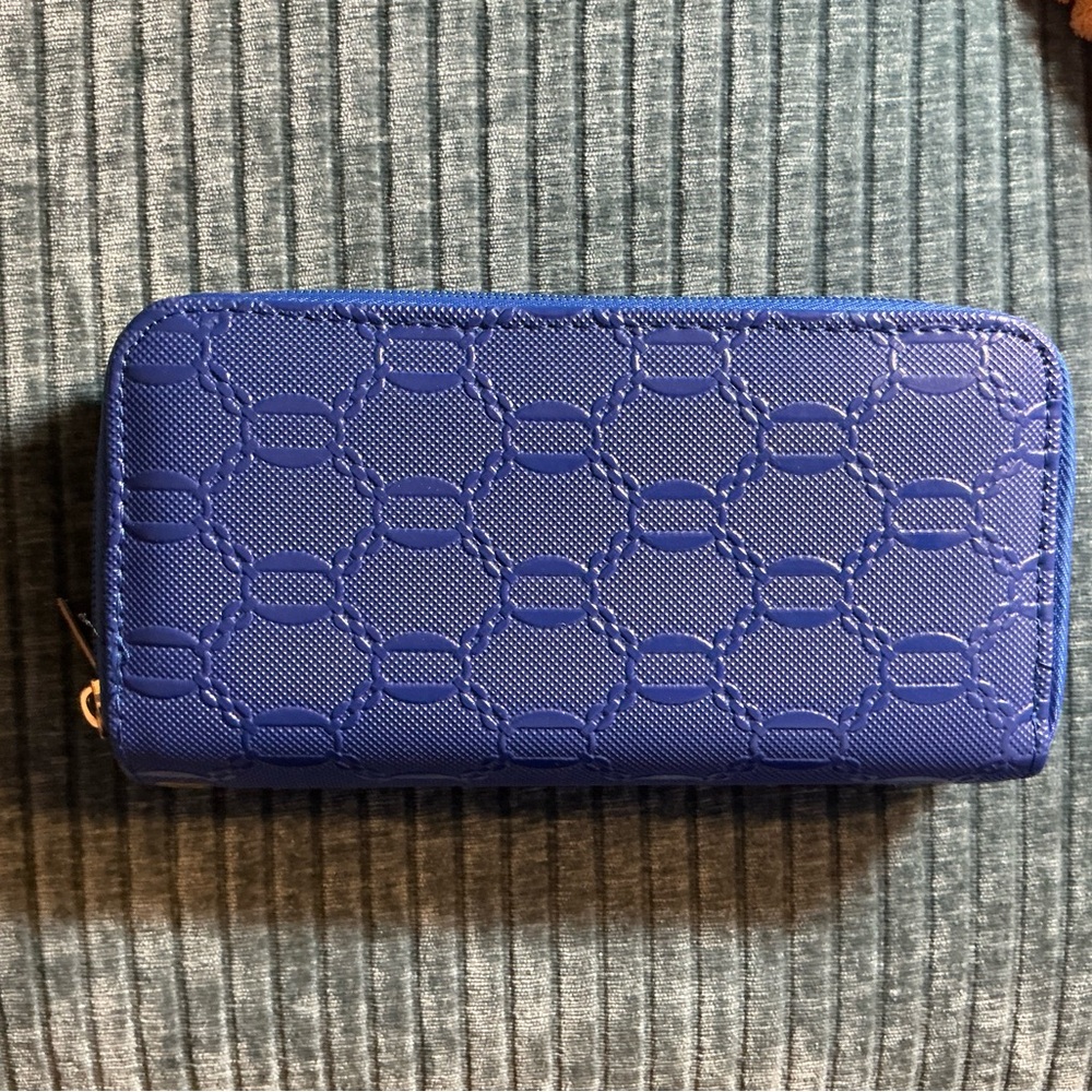 Vibrant Blue Sectioned Wallet